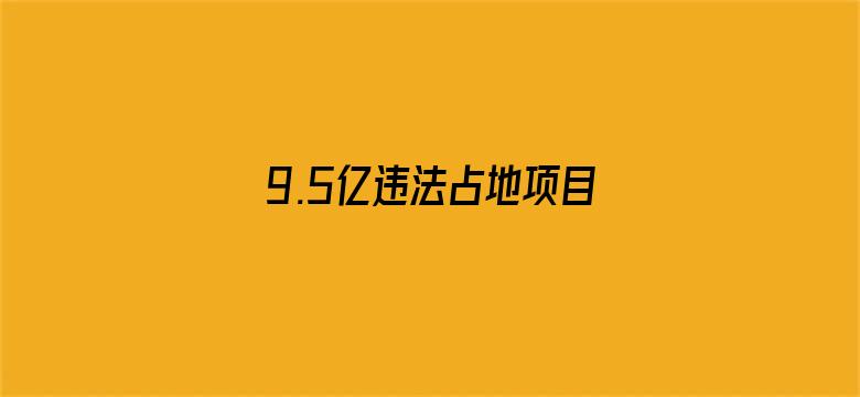 9.5亿违法占地项目未批先建